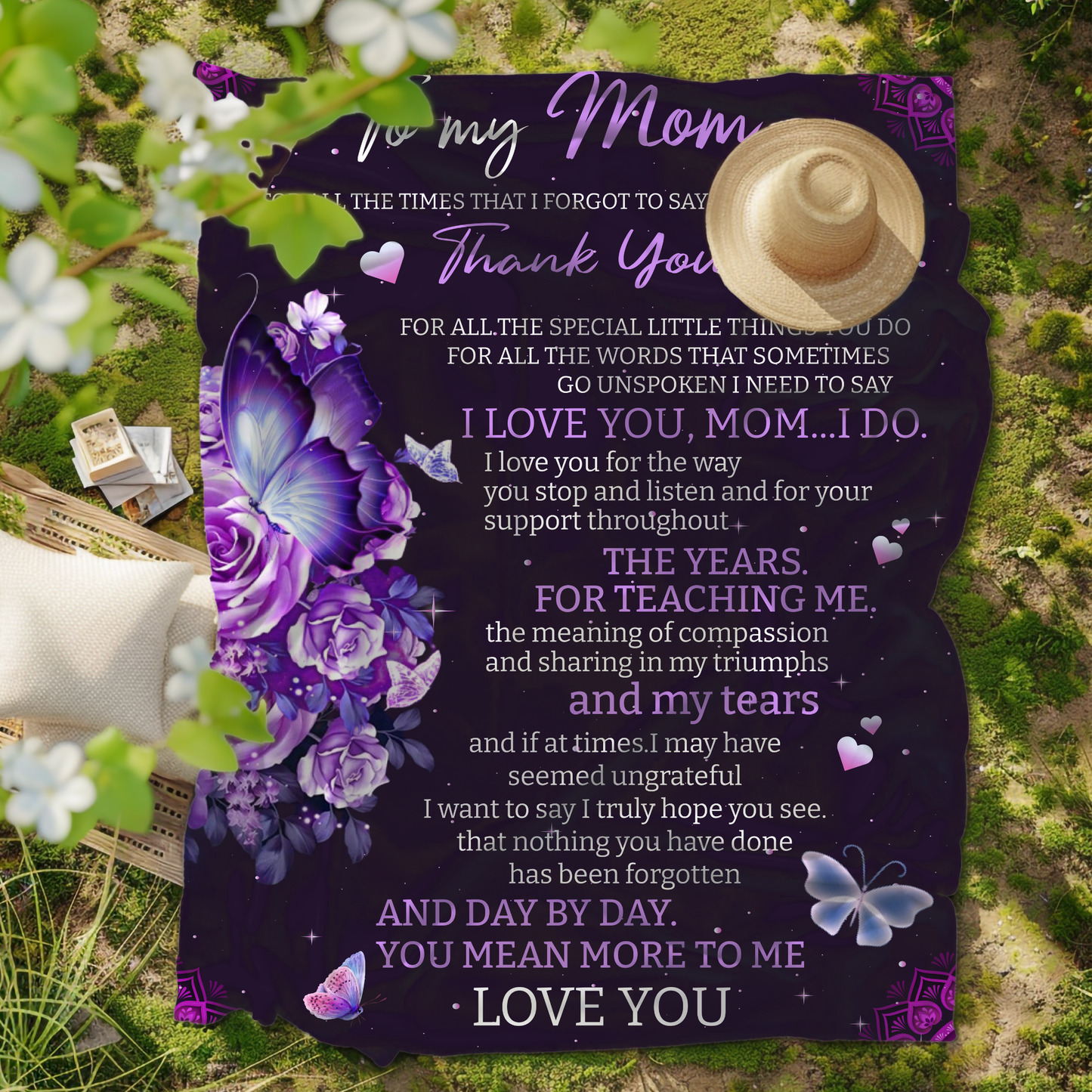 Thank You Mom, Love you Blanket - Kim’s Signature Beauty & Accessories    