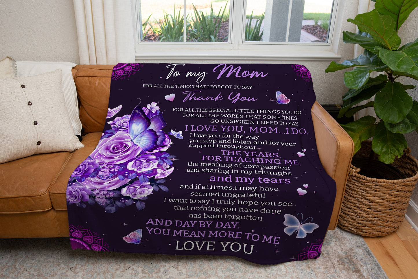 Thank You Mom, Love you Blanket - Kim’s Signature Beauty & Accessories    