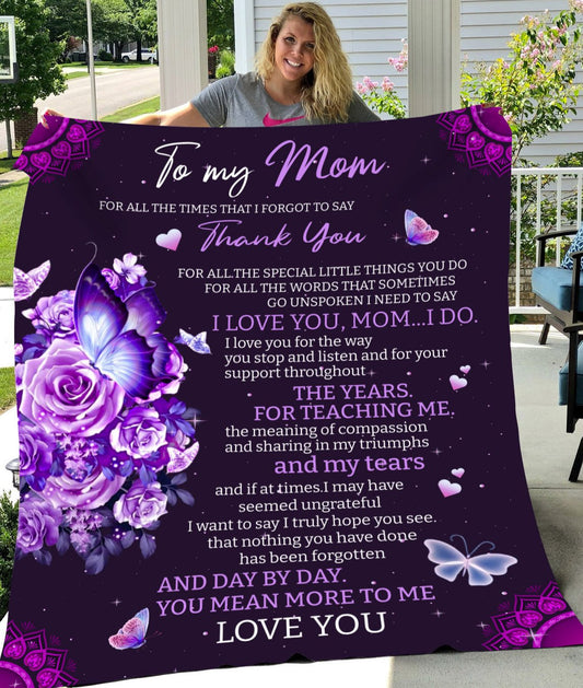 Thank You Mom, Love you Blanket - Kim’s Signature Beauty & Accessories    