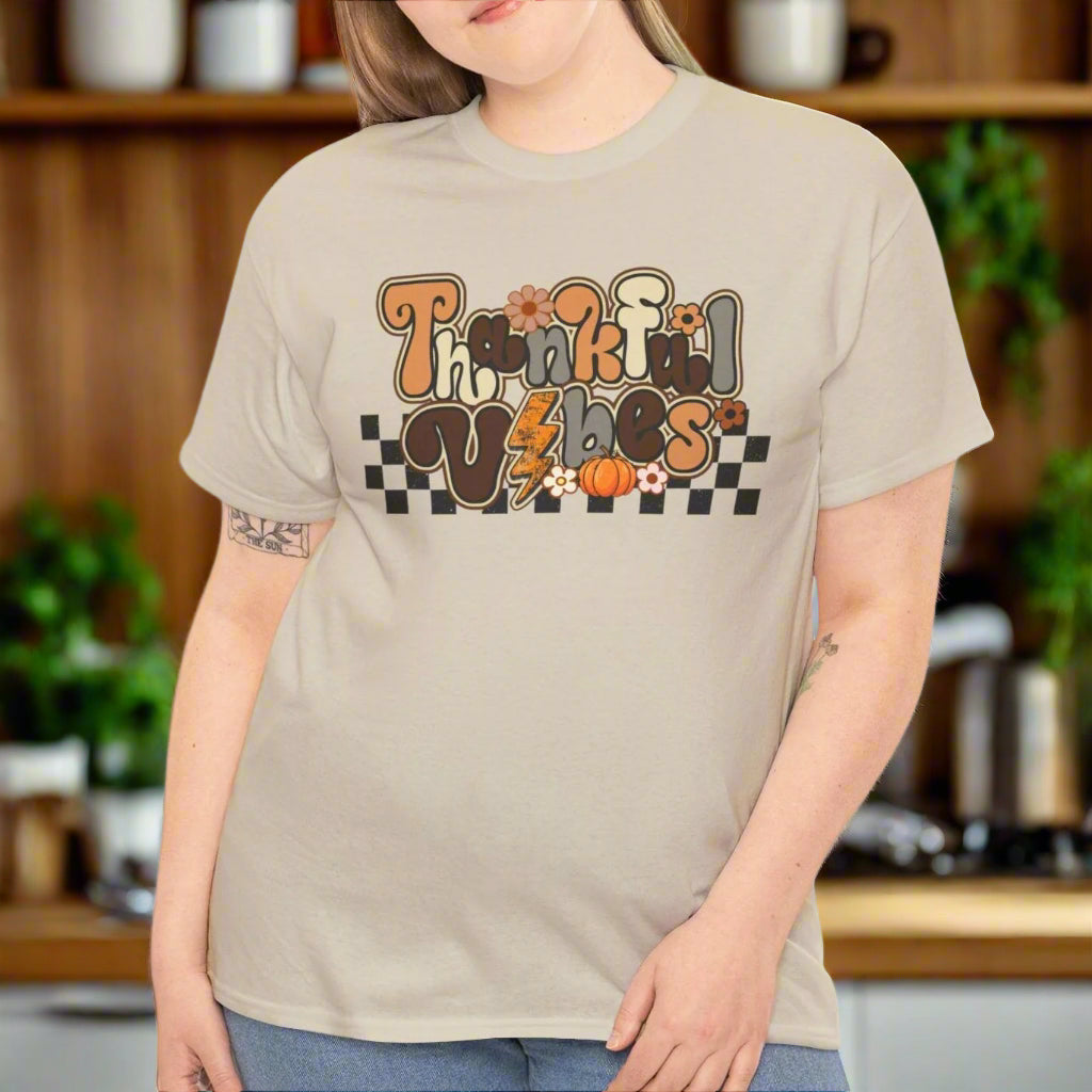 Thankful Vibes Tee - Kim’s Signature Beauty & Accessories    