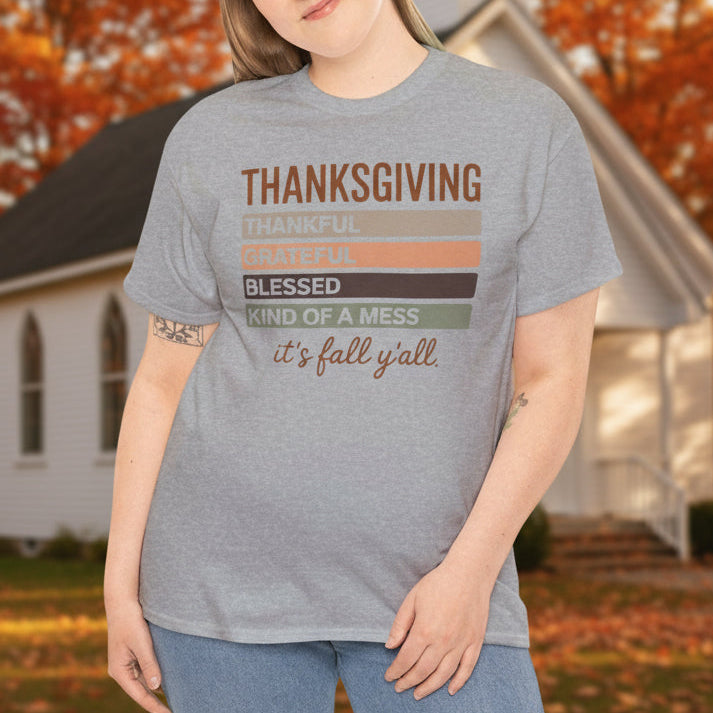 Thanksgiving Thankful Grateful Blessed T-Shirt – It’s Fall Y’all Tee - Kim’s Signature Beauty & Accessories    
