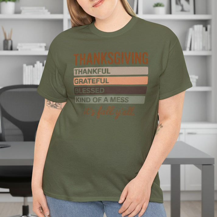Thanksgiving Thankful Grateful Blessed T-Shirt – It’s Fall Y’all Tee - Kim’s Signature Beauty & Accessories    