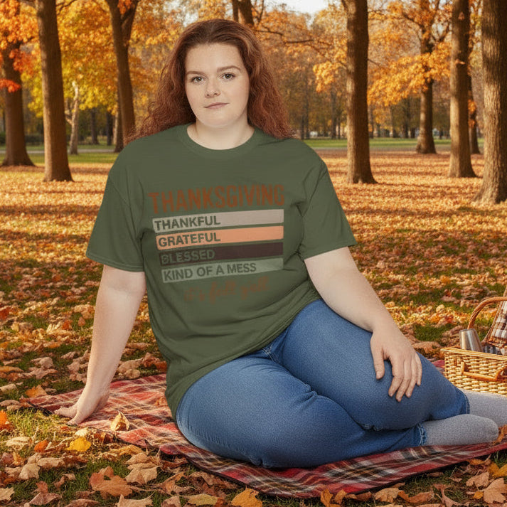 Thanksgiving Thankful Grateful Blessed T-Shirt – It’s Fall Y’all Tee - Kim’s Signature Beauty & Accessories    