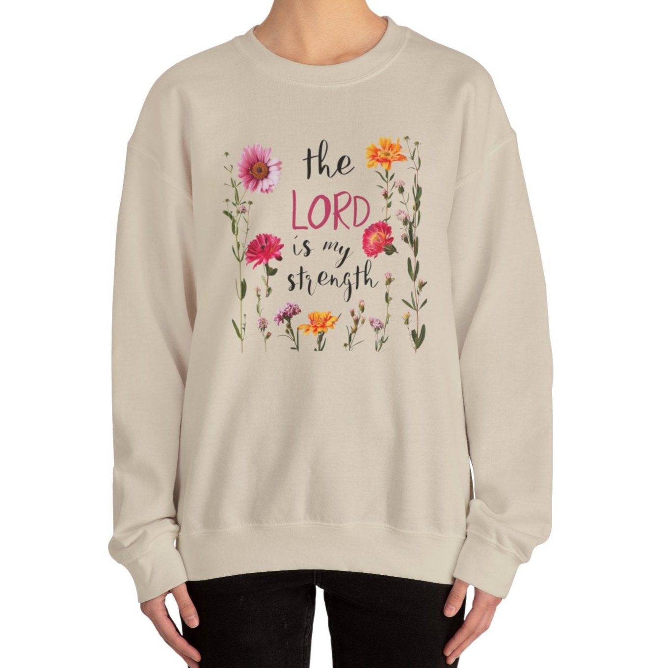 The Lord is My Strength Sweatshirt - Kim’s Signature Beauty & Accessories    