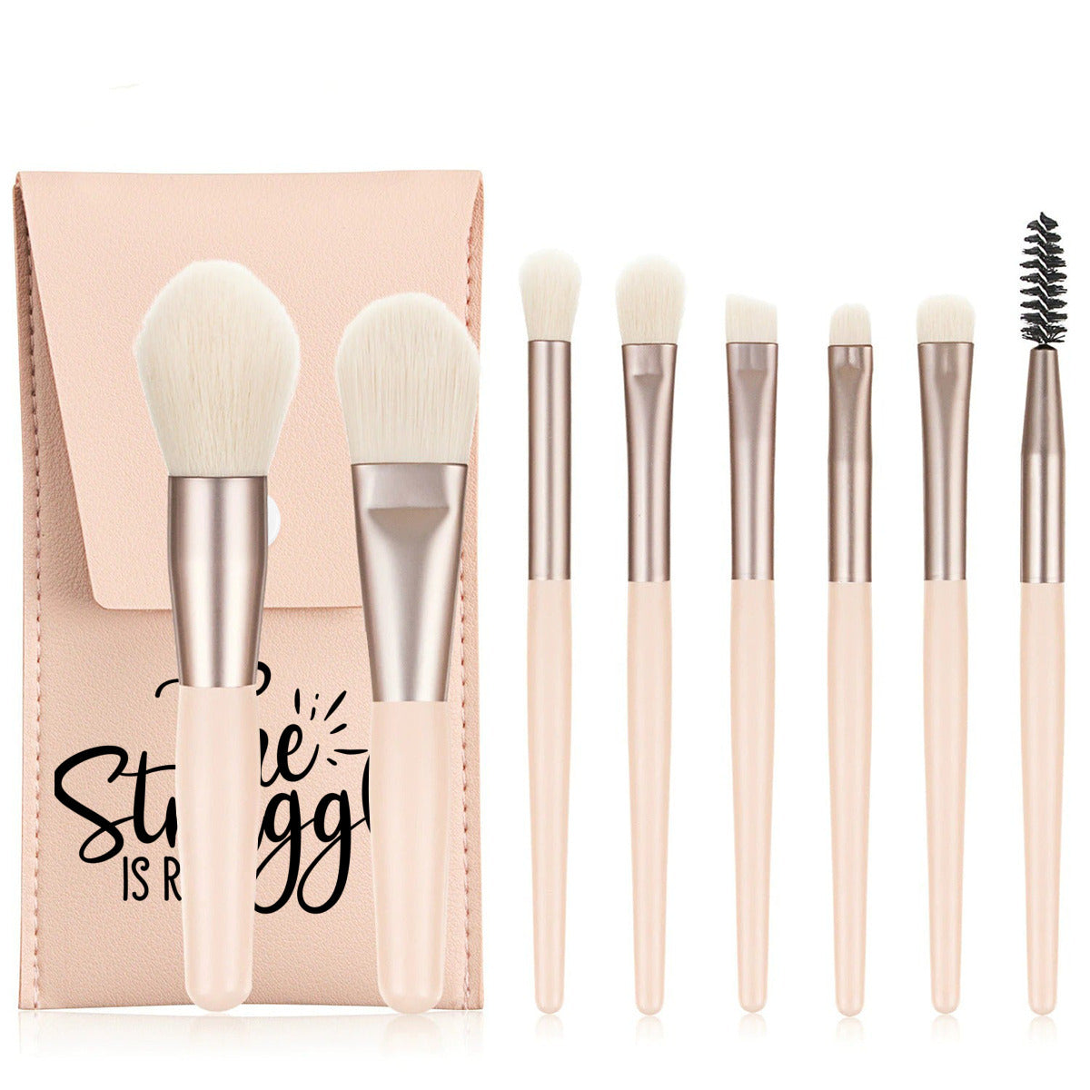 The Struggle Is Real” 8-Piece Makeup Brush Set – Funny & Functional with Travel Case - Kim’s Signature Beauty & Accessories    