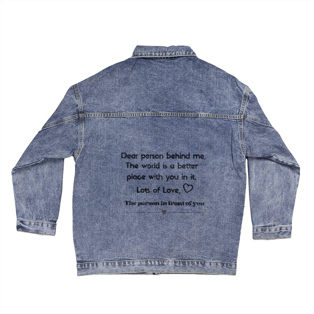 The worlds a better place Jean Jacket - Kim’s Signature Beauty & Accessories    