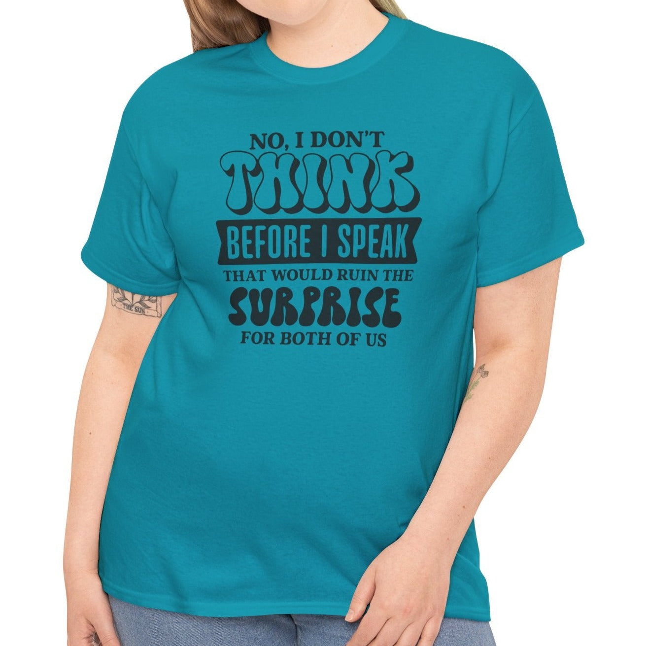 Think before I speak Cotton Tee - Kim’s Signature Beauty & Accessories    