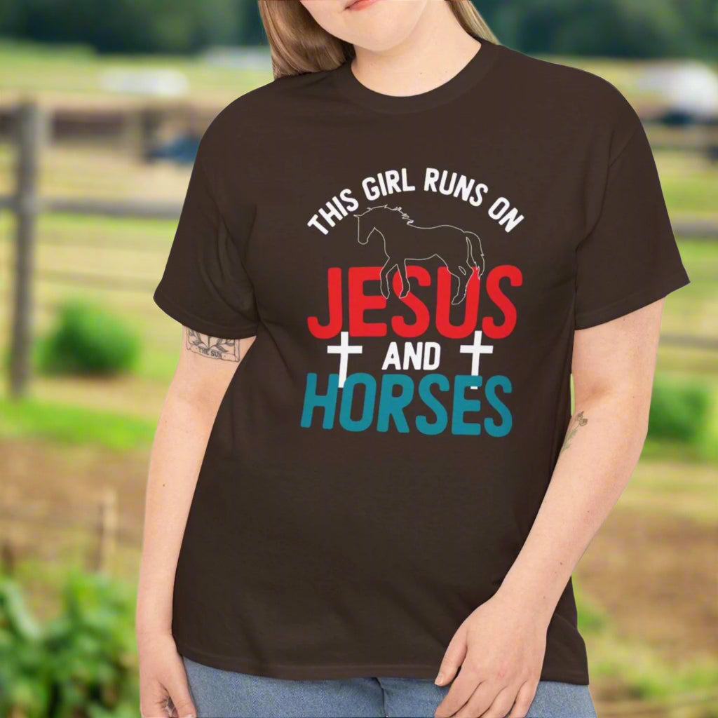 This Girl Runs on Jesus & Horses Tee - Kim’s Signature Beauty & Accessories