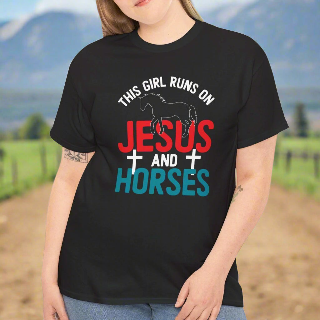 This Girl Runs on Jesus & Horses Tee - Kim’s Signature Beauty & Accessories