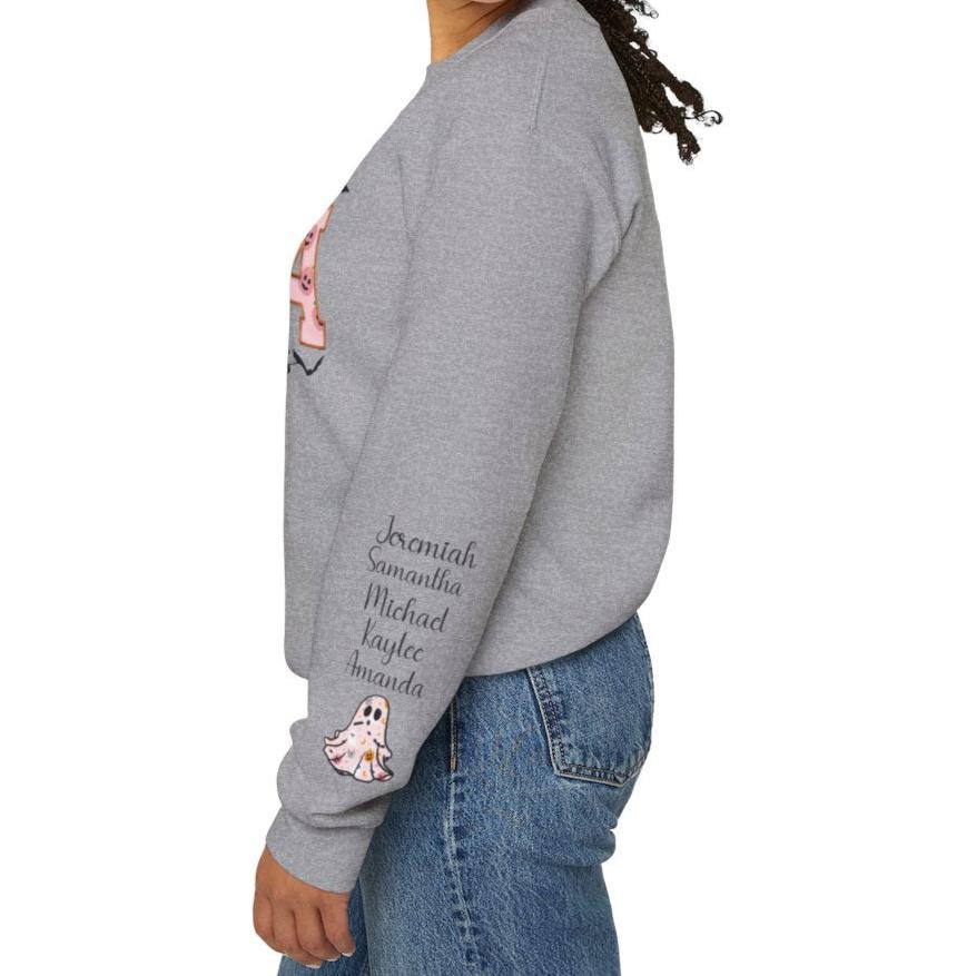 This Mama Loves Her Boos" Halloween Sweatshirt – Personalized Ghost Sleeve - Kim’s Signature Beauty & Accessories    