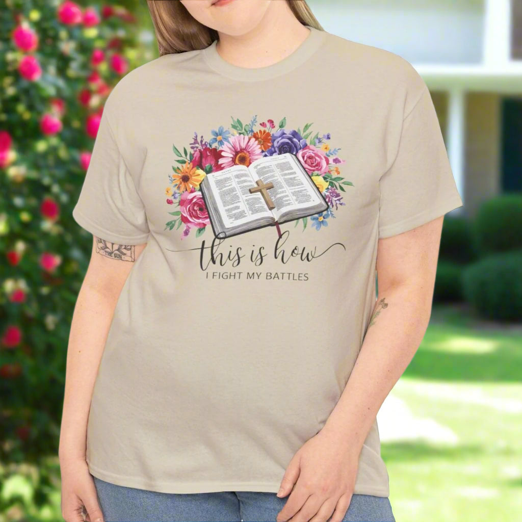 This is How I Fight My Battles Floral Tee - Kim’s Signature Beauty & Accessories    