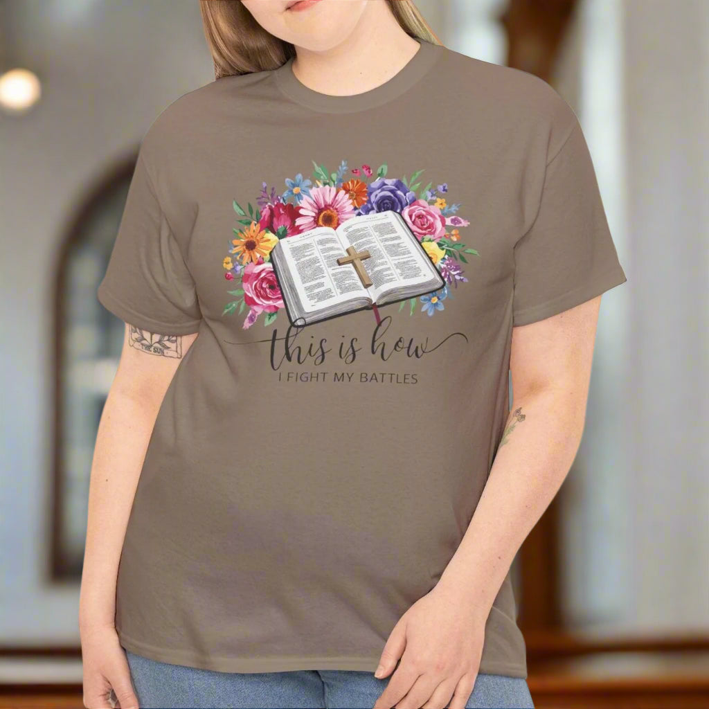This is How I Fight My Battles Floral Tee - Kim’s Signature Beauty & Accessories    
