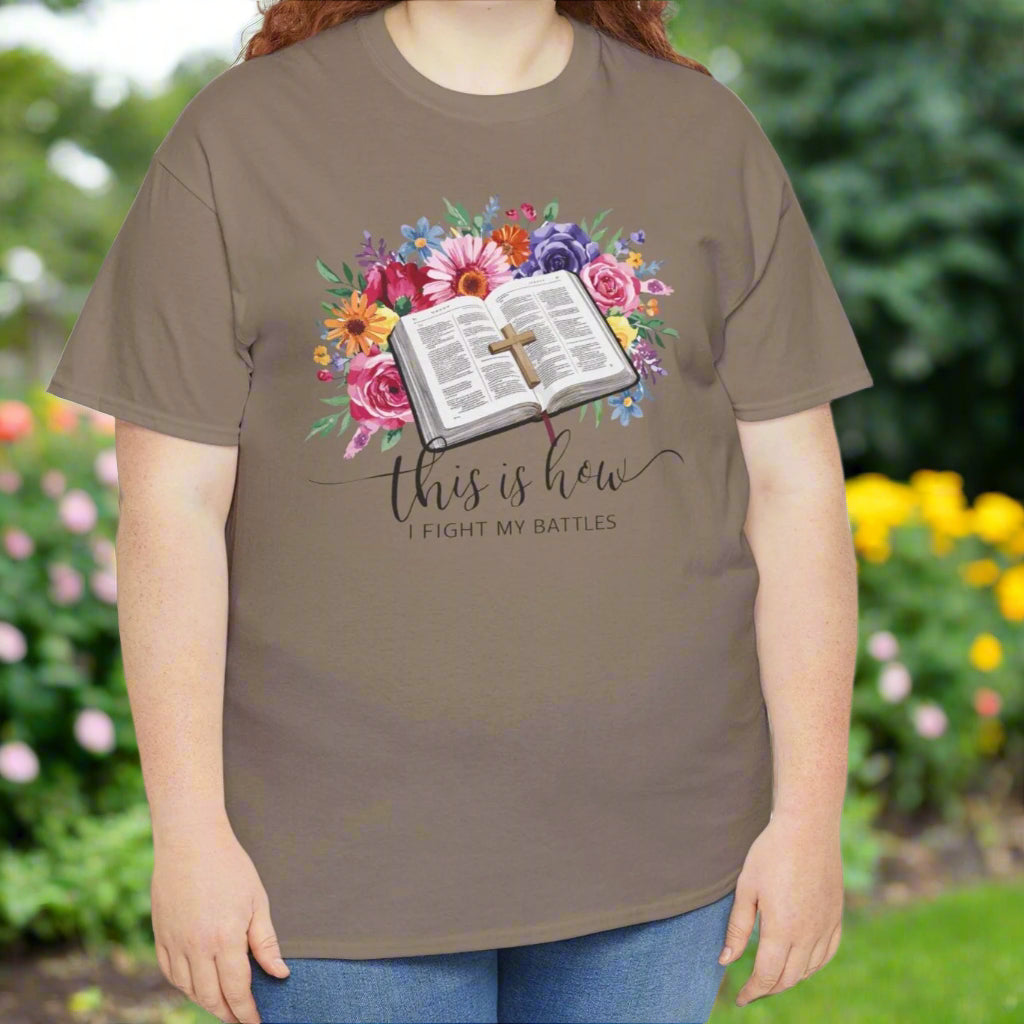 This is How I Fight My Battles Floral Tee - Kim’s Signature Beauty & Accessories    