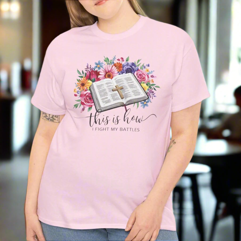 This is How I Fight My Battles Floral Tee - Kim’s Signature Beauty & Accessories    