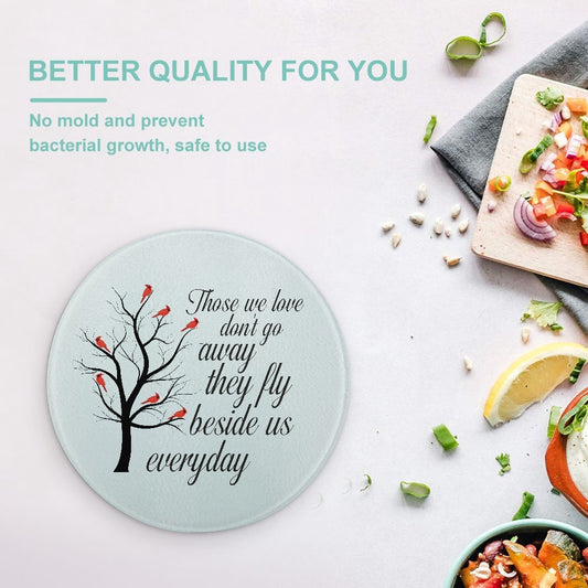 Those We Love Don't Go Away |  Tempered Glass Cutting Board - Kim’s Signature Beauty & Accessories    