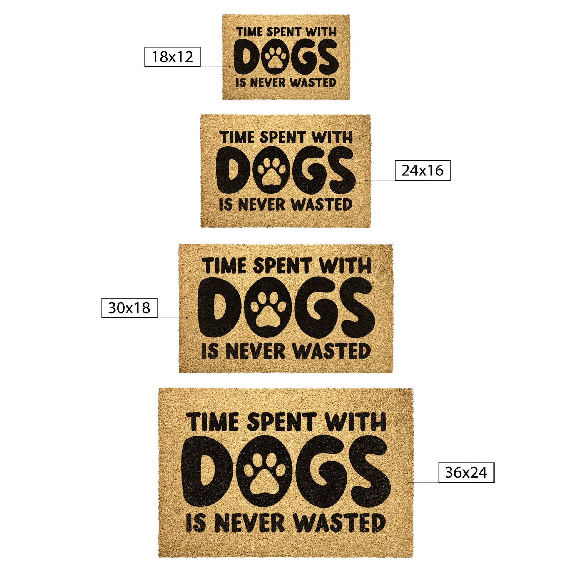 Time Spent With Dogs | Door Mat - Kim’s Signature Beauty & Accessories    