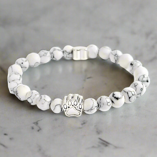 Tiny Antique Paw Charm Stone Bracelet - Kim’s Signature Beauty & Accessories    