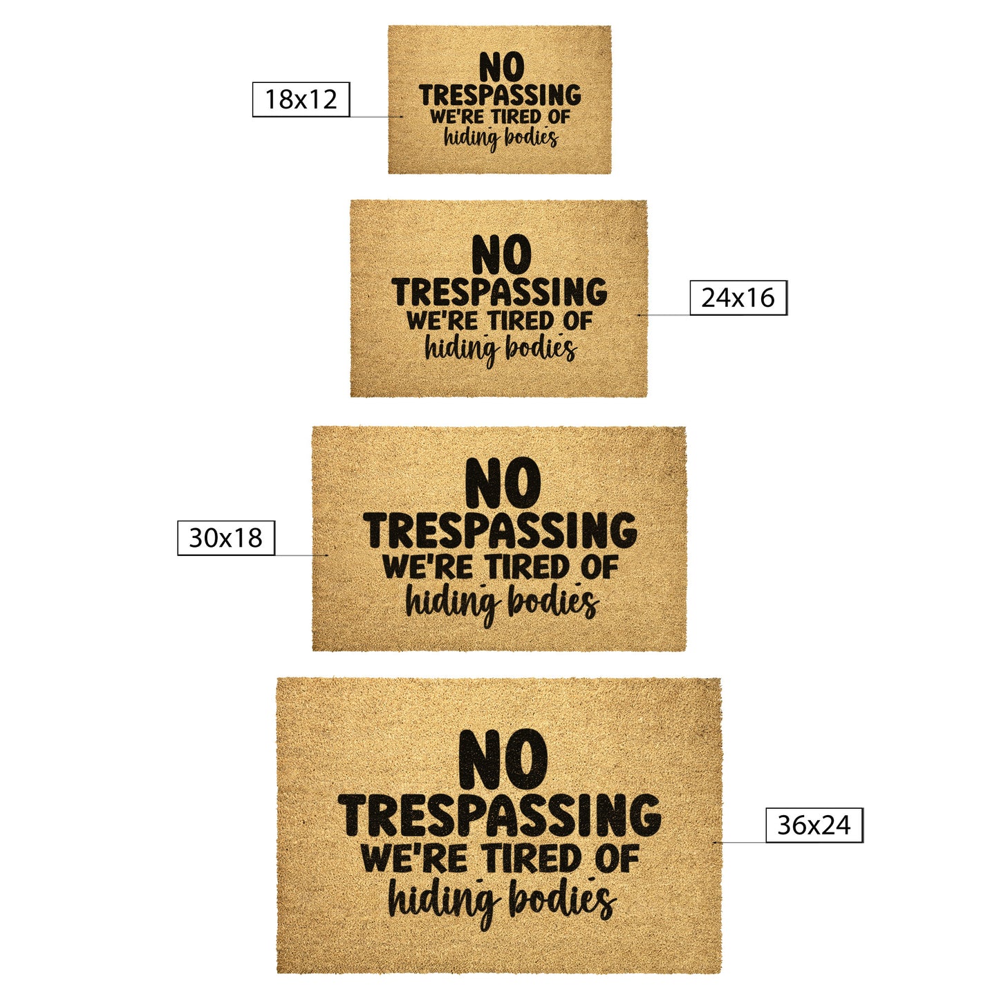 Tired of Hiding Bodies | Door Mat - Kim’s Signature Beauty & Accessories    