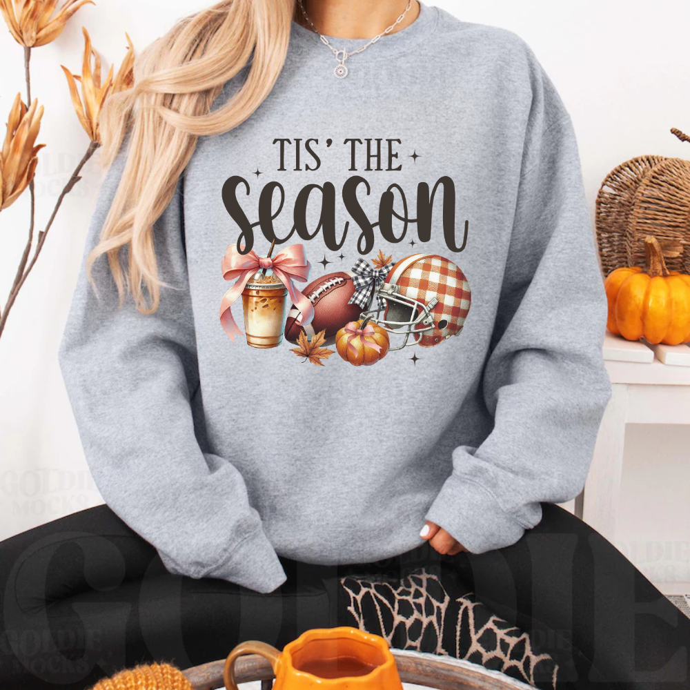 Tis the Season Fall & Football Crewneck Sweatshirt - Kim’s Signature Beauty & Accessories    