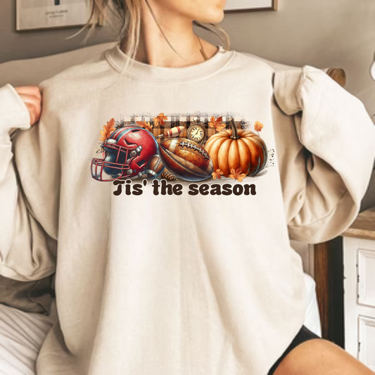Tis the Season Football & Pumpkin Tee or  Sweatshirt - Kim’s Signature Beauty & Accessories    