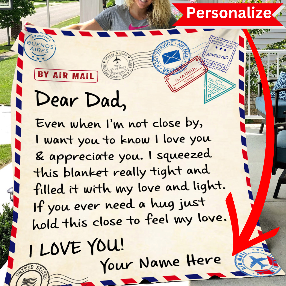 To Dad, Personalized Blanket - Kim’s Signature Beauty & Accessories    
