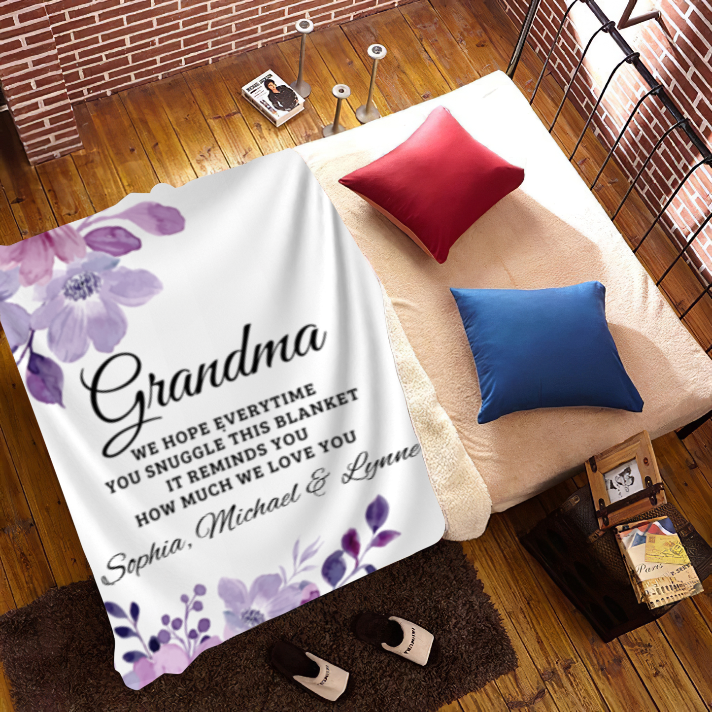 To Grandma, Personalized Fleece Blanket - Kim’s Signature Beauty & Accessories    