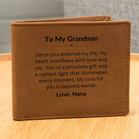 To Grandson, Love Nana Leather Wallet - Kim’s Signature Beauty & Accessories    