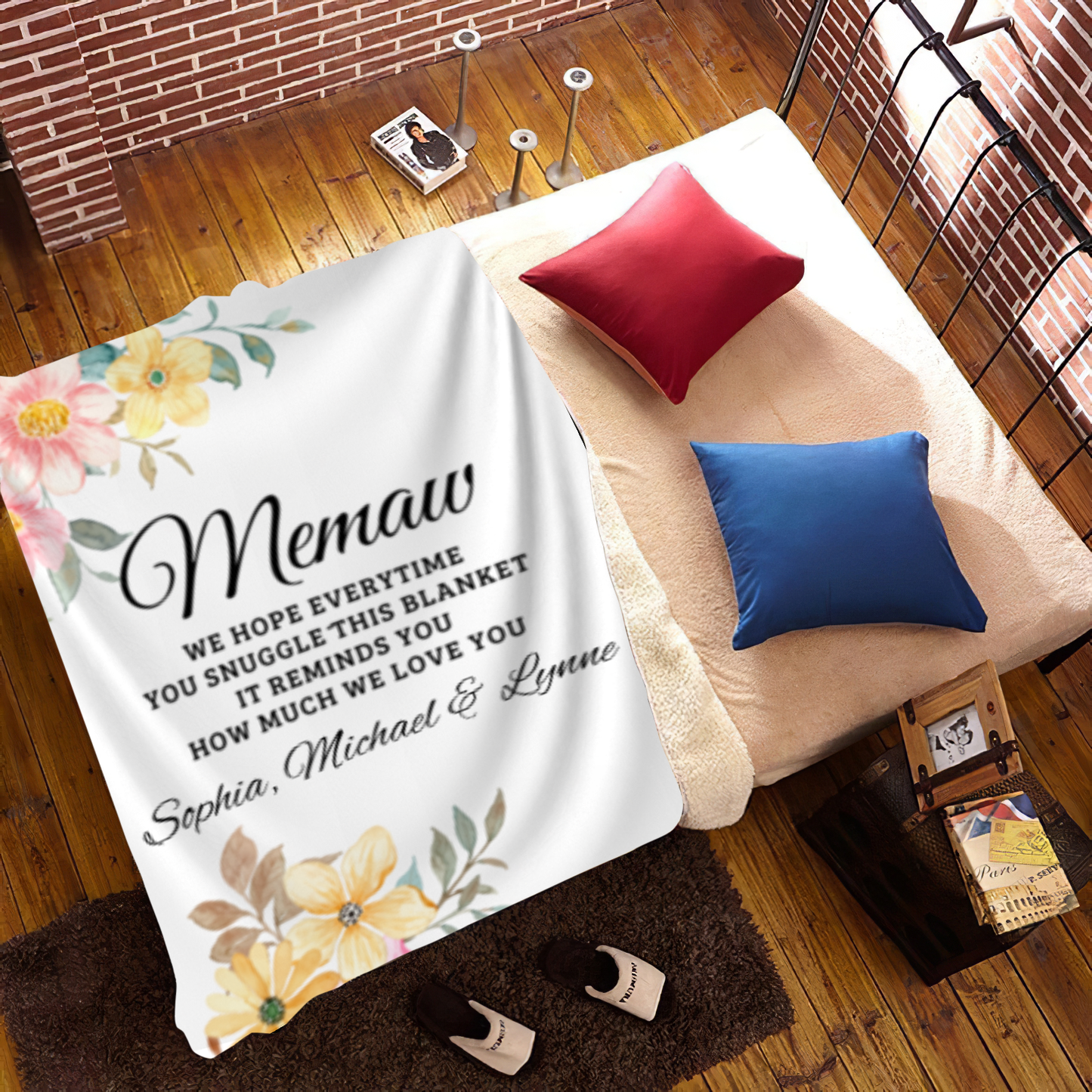 To Memaw, Personalized Fleece Blanket - 60x80 - Kim’s Signature Beauty & Accessories    