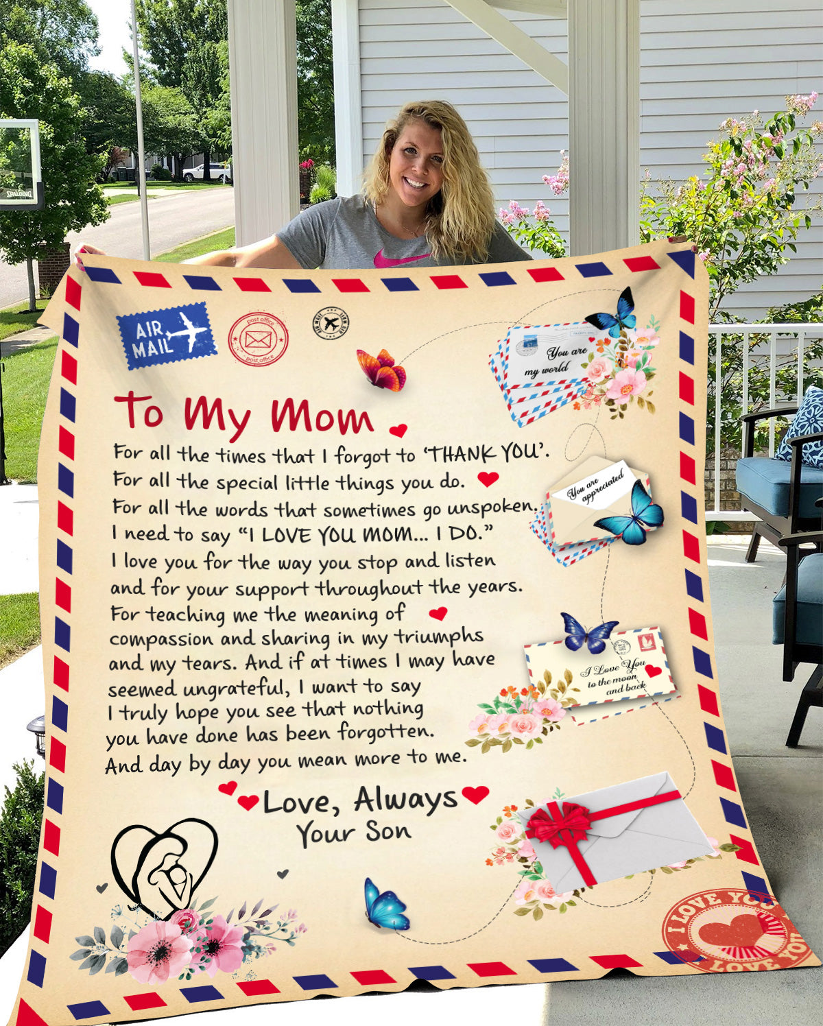To Mom, Love Son Fleece Blanket - Kim’s Signature Beauty & Accessories    