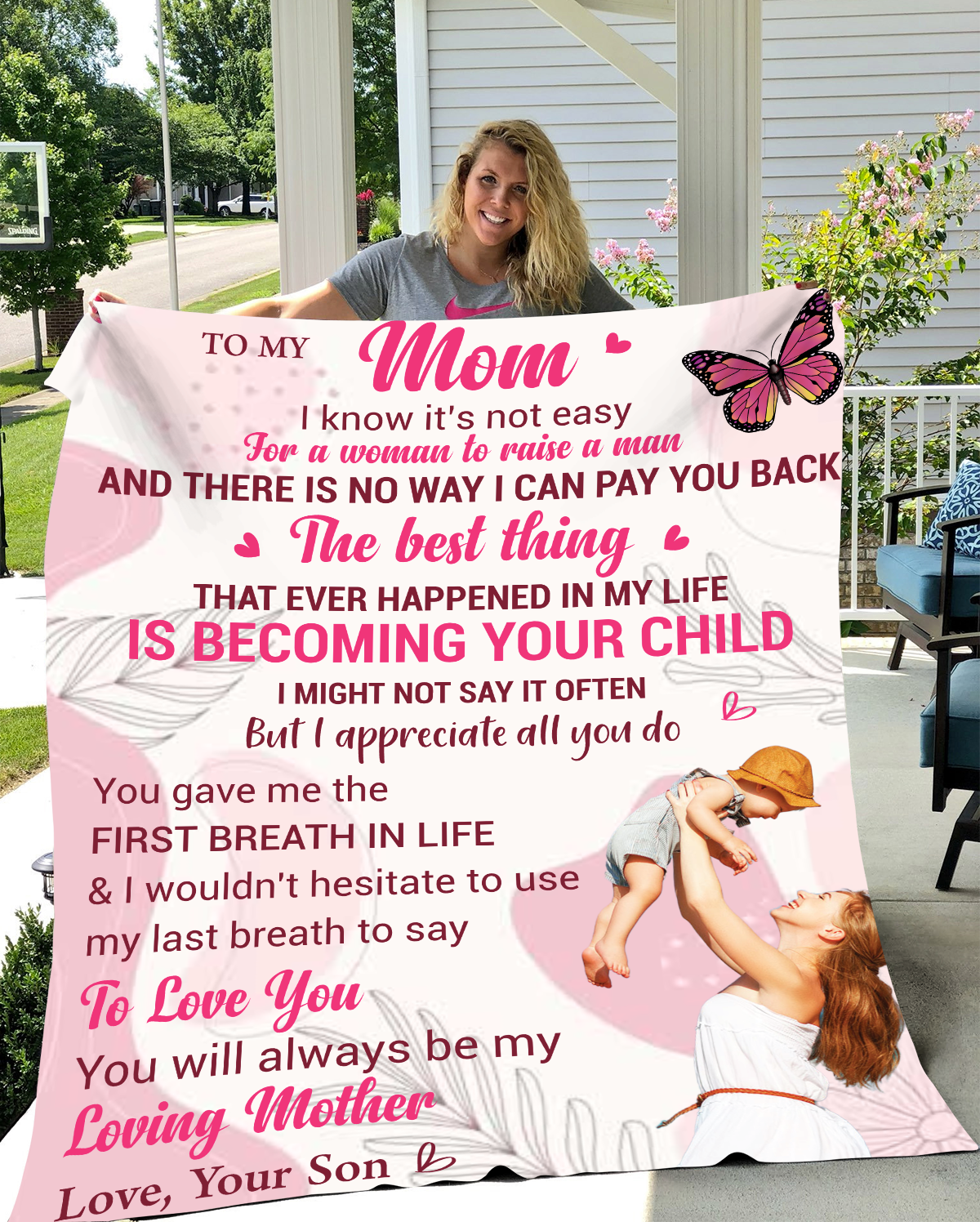 To Mom-Love Son blanket - Kim’s Signature Beauty & Accessories    