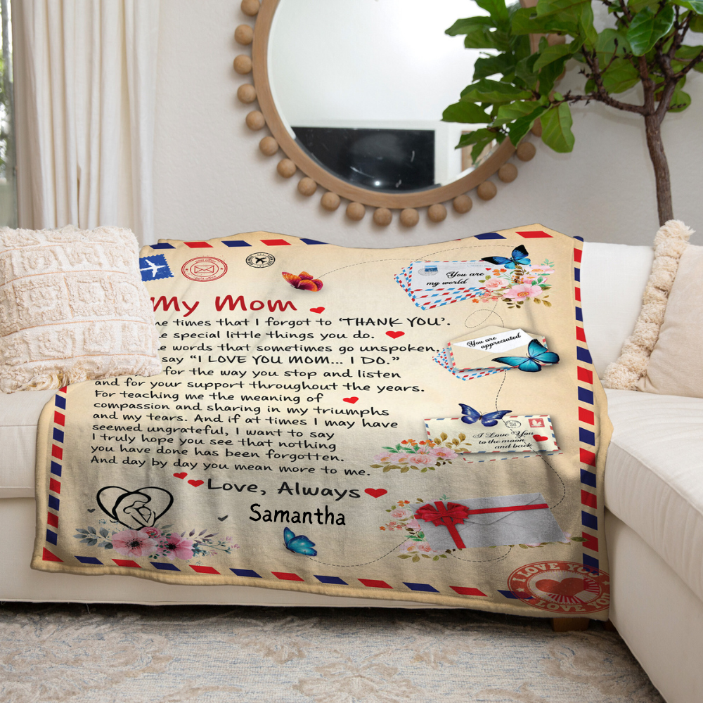 To Mom, Personalized Heartfelt Blanket - Kim’s Signature Beauty & Accessories    