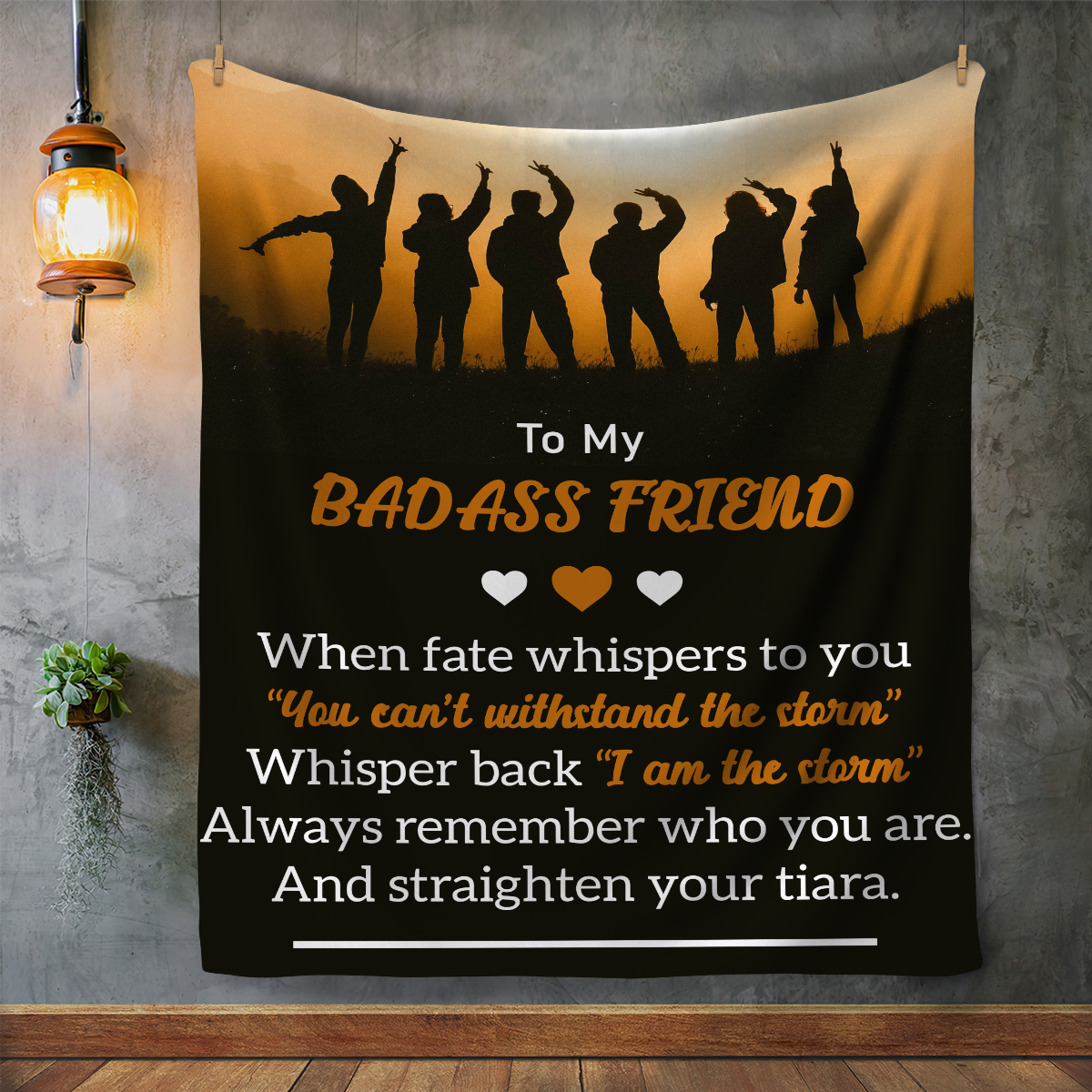 To My Badass Friend Blanket (50X60) - Kim’s Signature Beauty & Accessories    