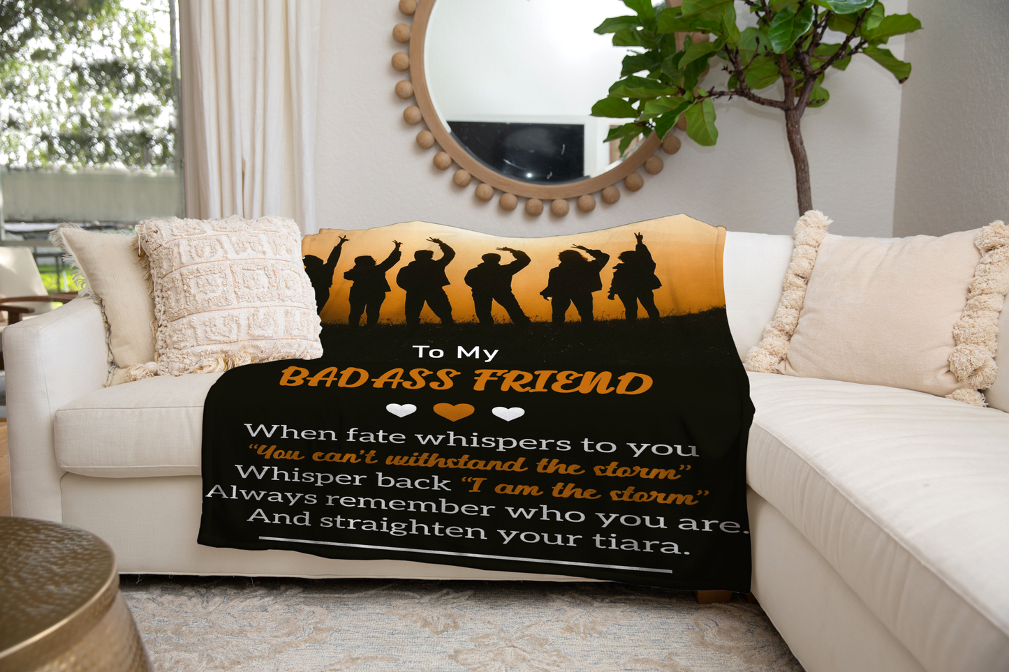 To My Badass Friend Blanket (50X60) - Kim’s Signature Beauty & Accessories    