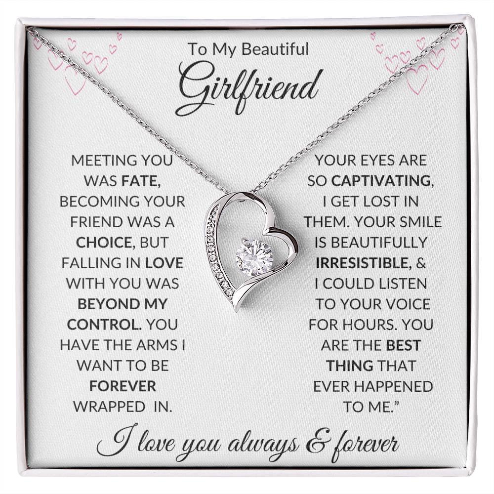 To My Beautiful Girlfriend Forever Heart Necklace - Kim’s Signature Beauty & Accessories    