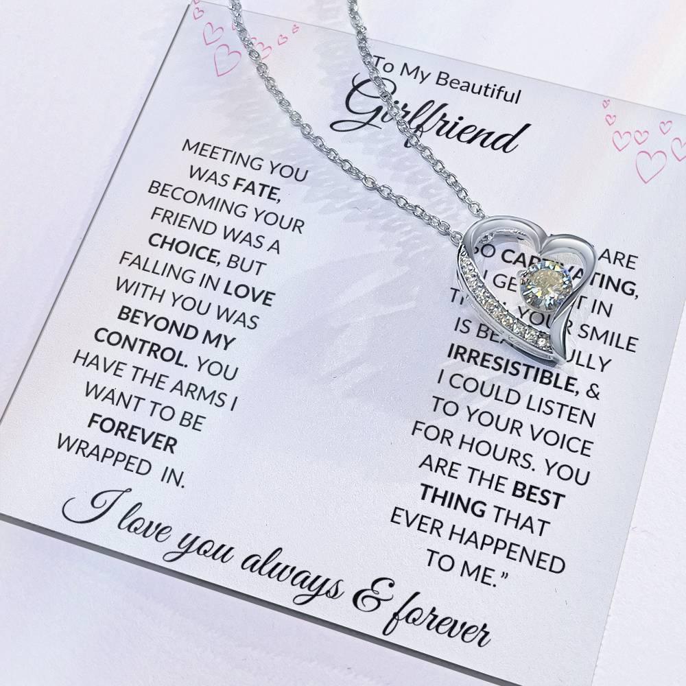 To My Beautiful Girlfriend Forever Heart Necklace - Kim’s Signature Beauty & Accessories    