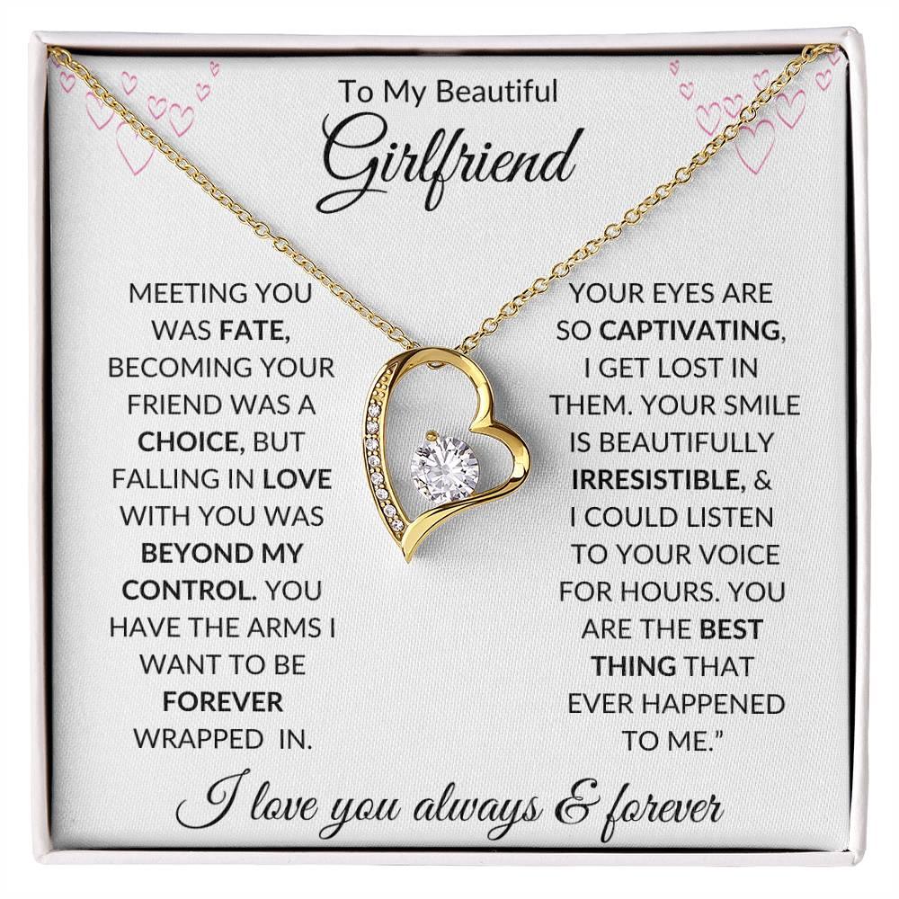 To My Beautiful Girlfriend Forever Heart Necklace - Kim’s Signature Beauty & Accessories    