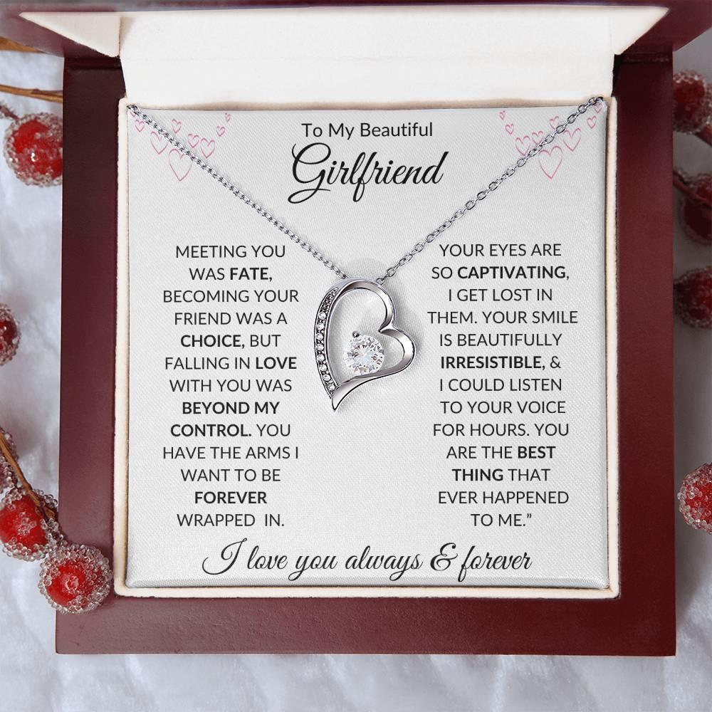 To My Beautiful Girlfriend Forever Heart Necklace - Kim’s Signature Beauty & Accessories    