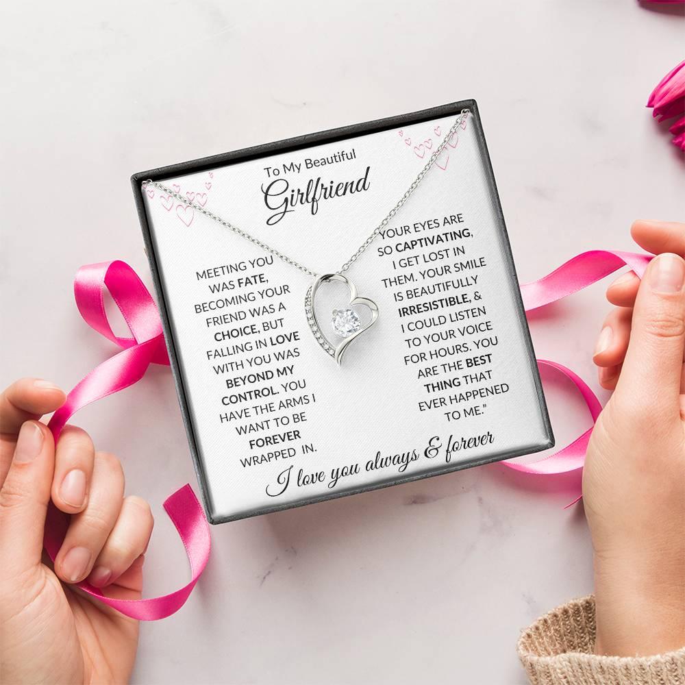 To My Beautiful Girlfriend Forever Heart Necklace - Kim’s Signature Beauty & Accessories    