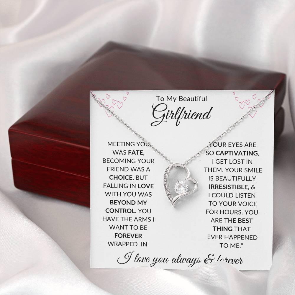 To My Beautiful Girlfriend Forever Heart Necklace - Kim’s Signature Beauty & Accessories    