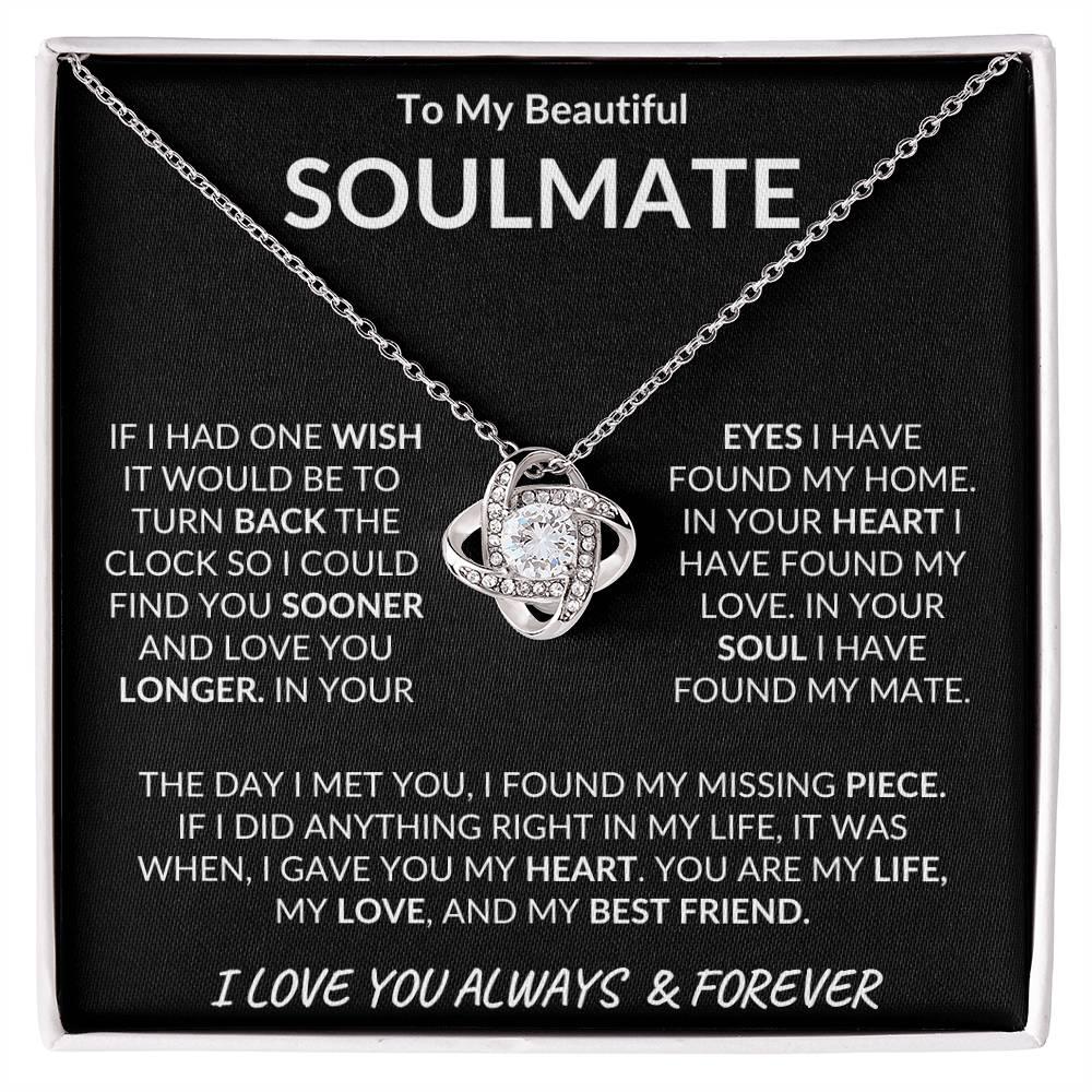 To My Beautiful Soulmate Love Knot Necklace - Kim’s Signature Beauty & Accessories    
