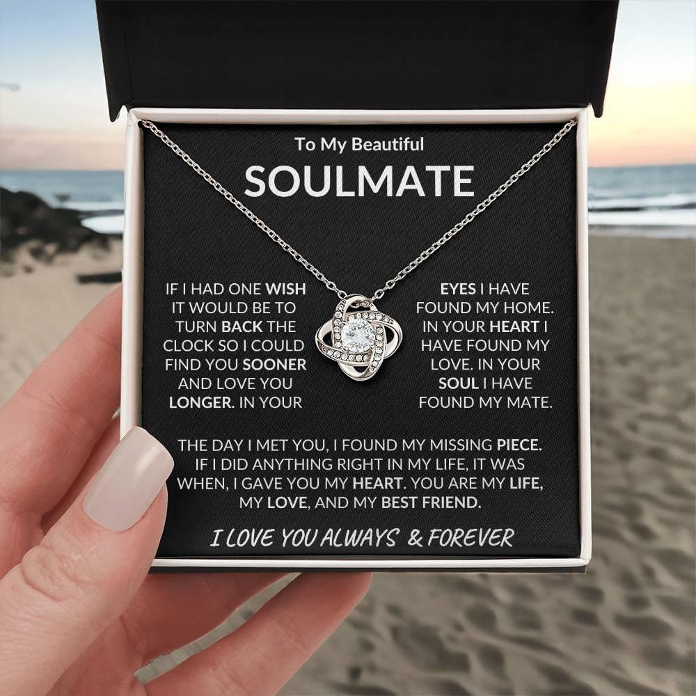 To My Beautiful Soulmate Love Knot Necklace - Kim’s Signature Beauty & Accessories    