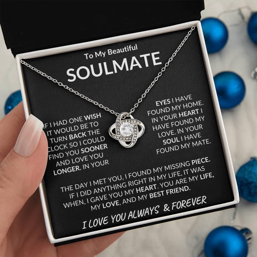 To My Beautiful Soulmate Love Knot Necklace - Kim’s Signature Beauty & Accessories    
