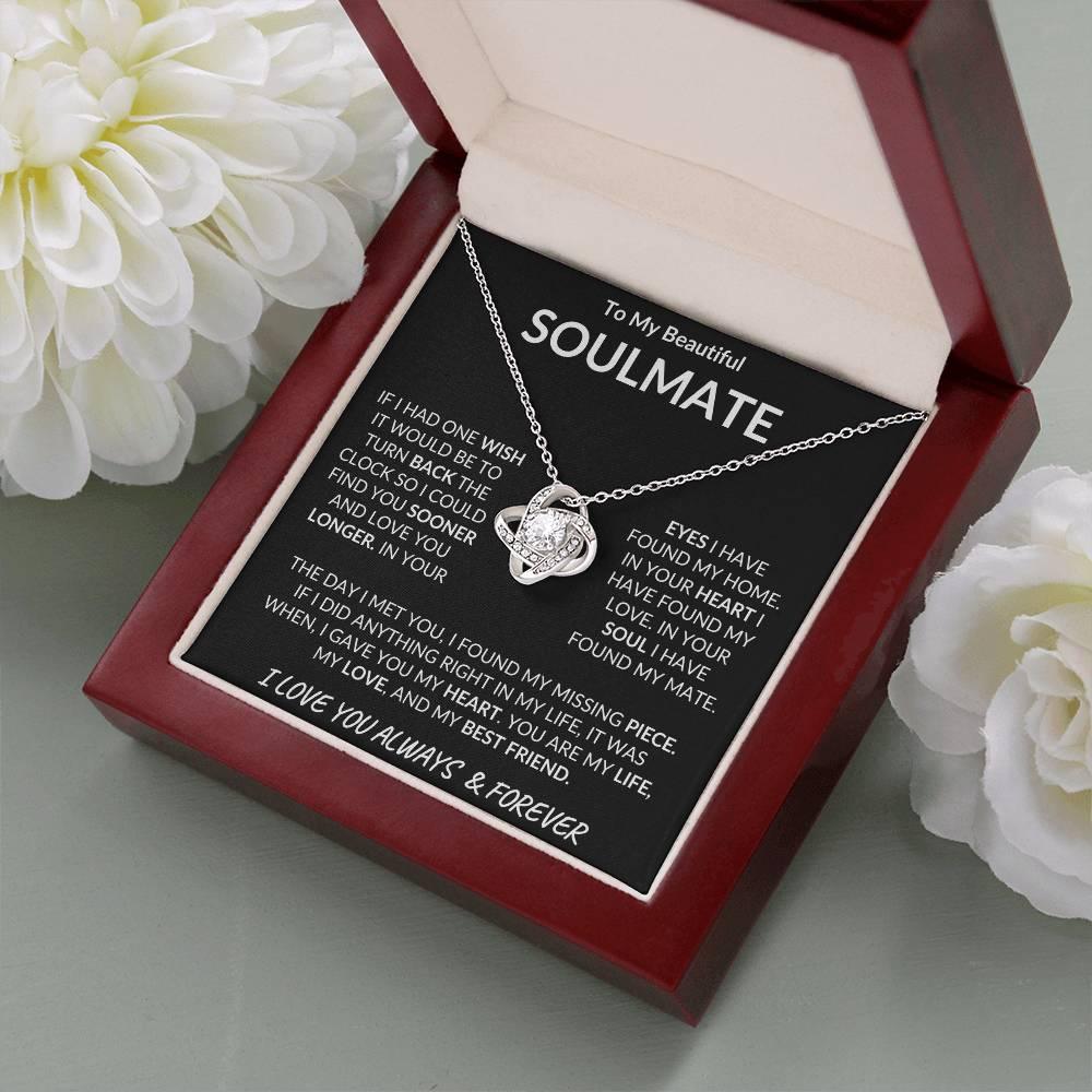 To My Beautiful Soulmate Love Knot Necklace - Kim’s Signature Beauty & Accessories    