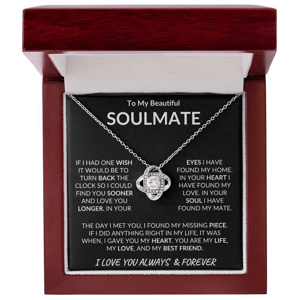 To My Beautiful Soulmate Love Knot Necklace - Kim’s Signature Beauty & Accessories    