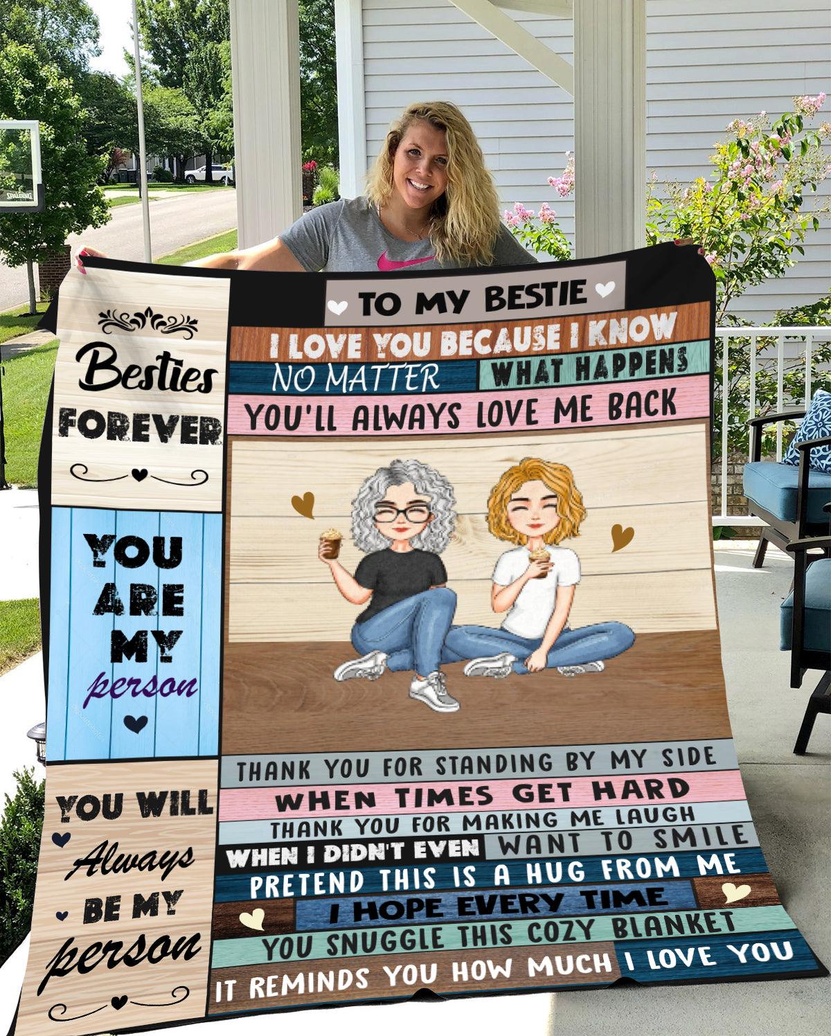 To My Bestie | Personalized Blanket - Kim’s Signature Beauty & Accessories    
