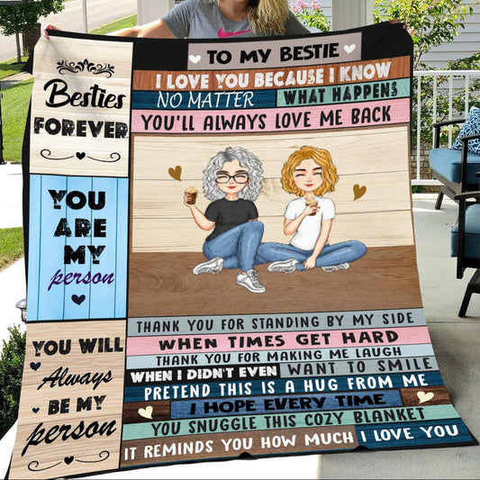 To My Bestie | Personalized Blanket - Kim’s Signature Beauty & Accessories