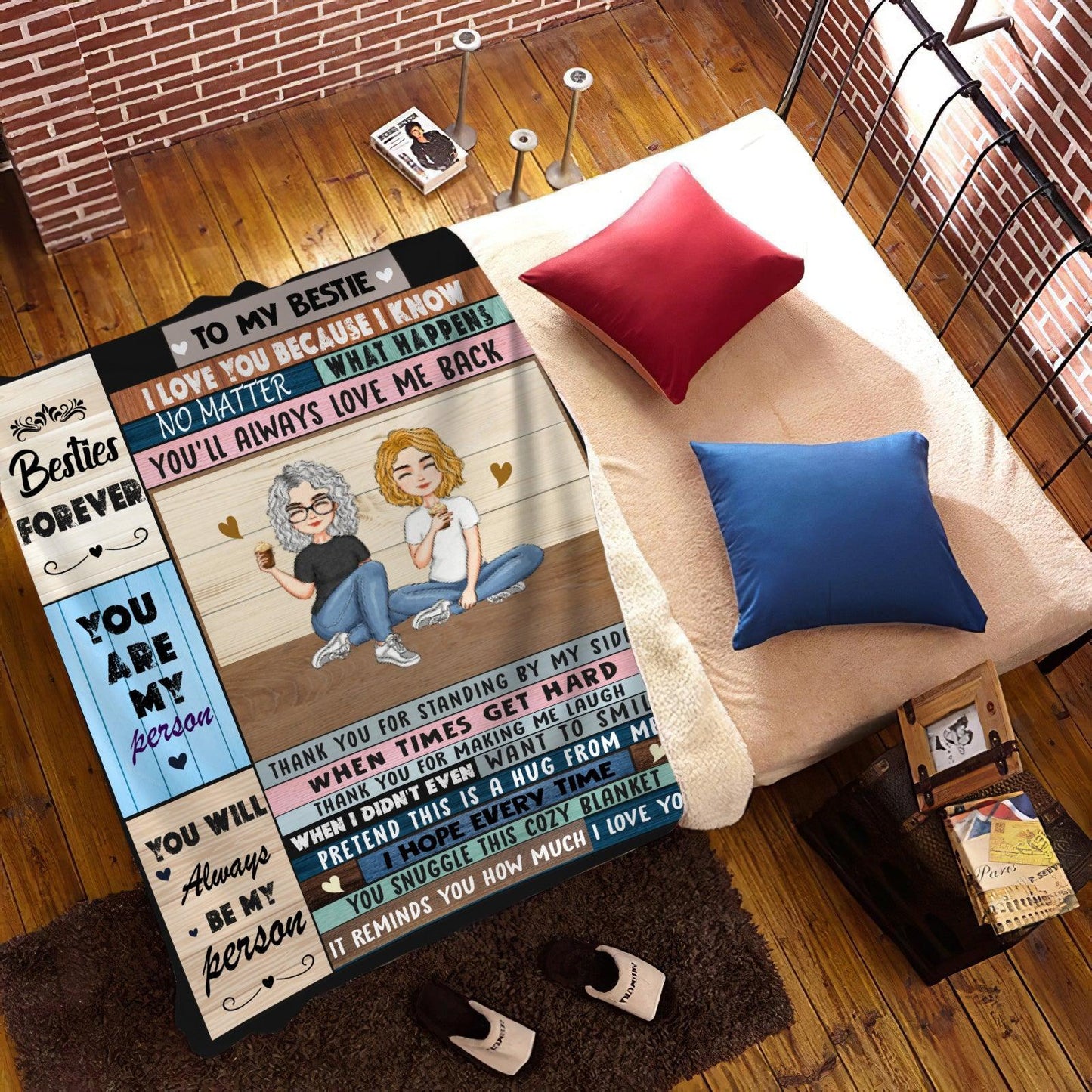 To My Bestie | Personalized Blanket - Kim’s Signature Beauty & Accessories    