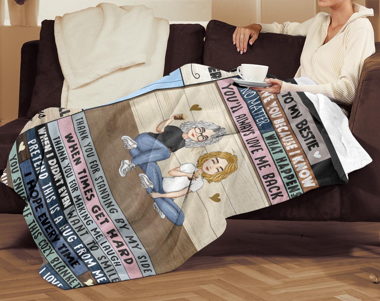 To My Bestie | Personalized Blanket - Kim’s Signature Beauty & Accessories    