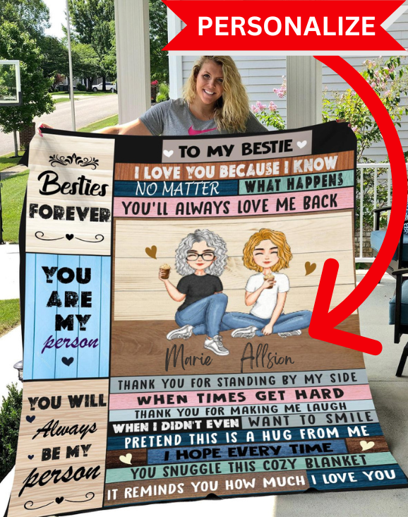 To My Bestie | Personalized Blanket - Kim’s Signature Beauty & Accessories    