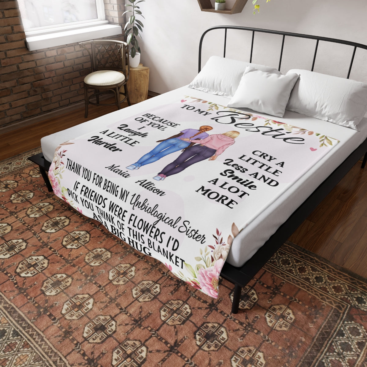 To My Bestie Personalized Blanket - Kim’s Signature Beauty & Accessories    